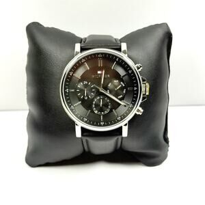 Tommy Hilfiger Tyson Black Leather Black Dial Model 1710586 Men’s Watch